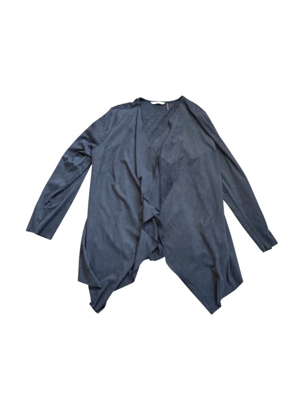 Soft Surroundings Women's Draped Cardigan XL Faux Suede Fall Fashion Open Front - Picture 2 of 12